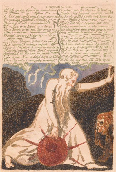 The First Book of Urizen, Plate 20, Of life forsaken mountains . . . . (Bentley 23) by William Blake